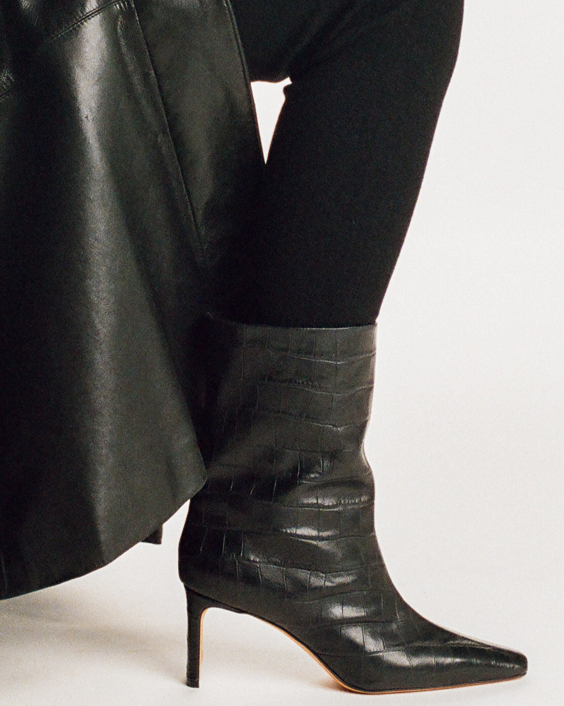 Olympe Mid Cut - Croco Black