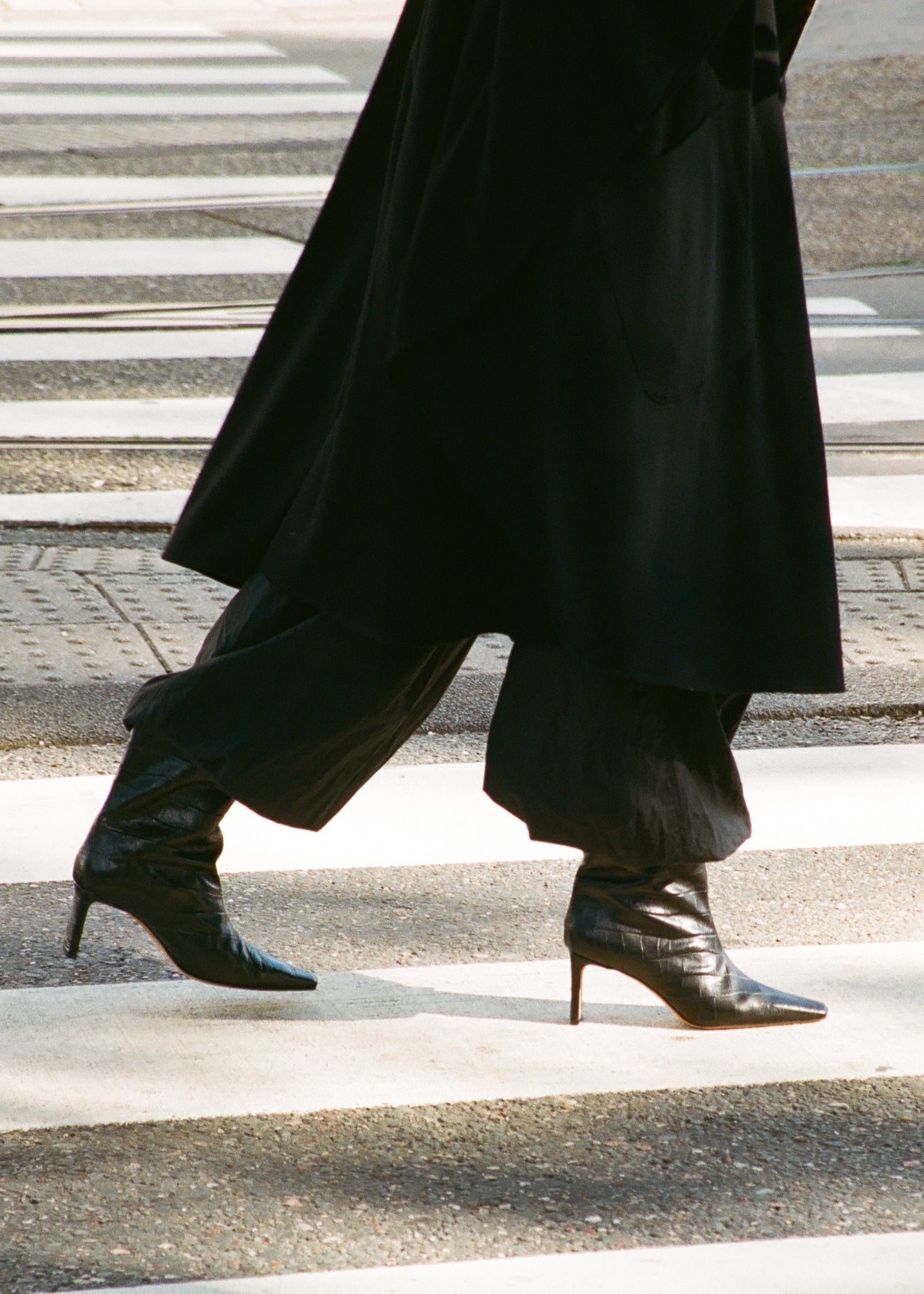 Olympe Mid Cut - Croco Black